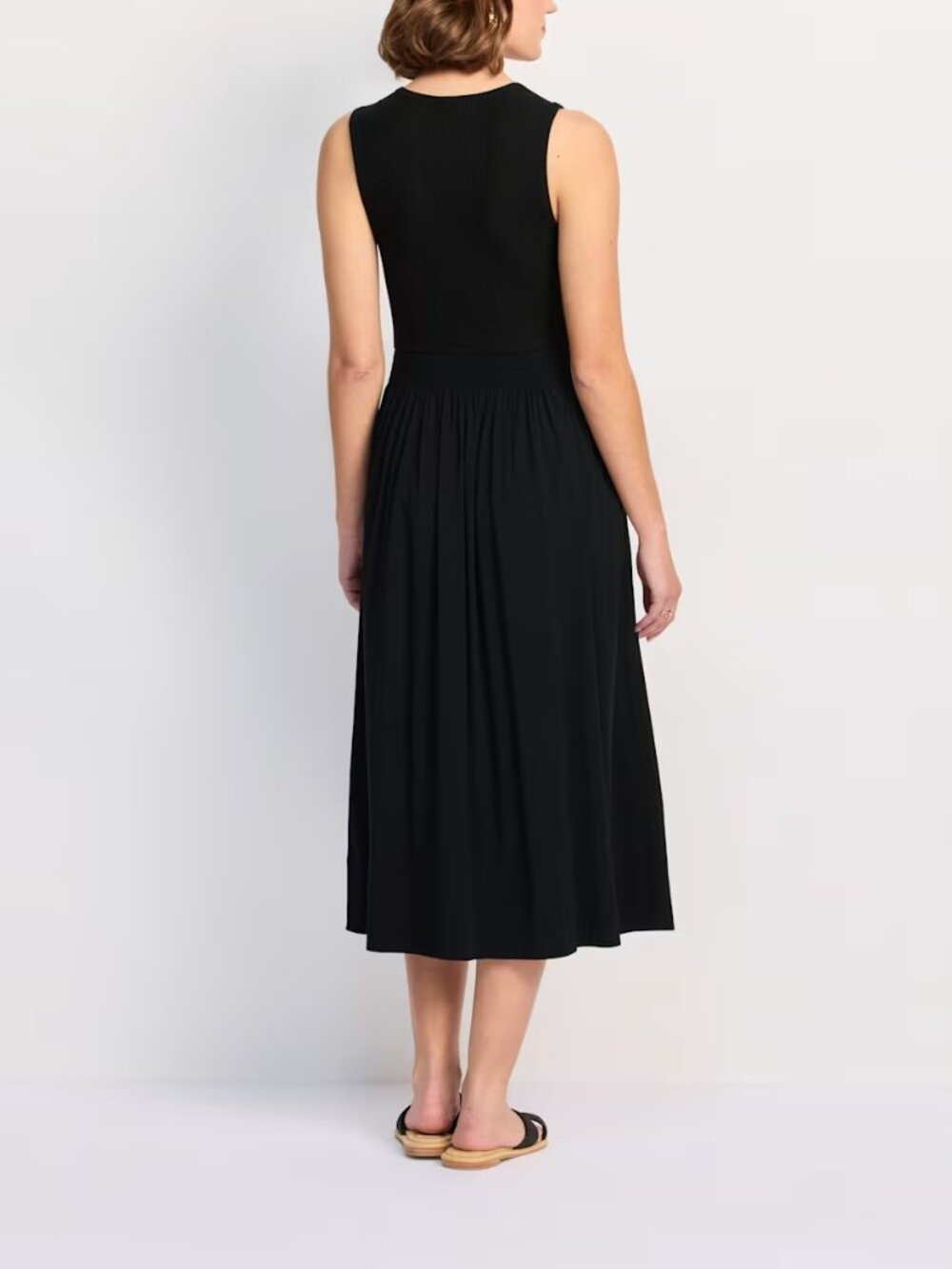 Market & Spruce Black Sleeveless Midi Dress size Medium Petite - Picture 3 of 4